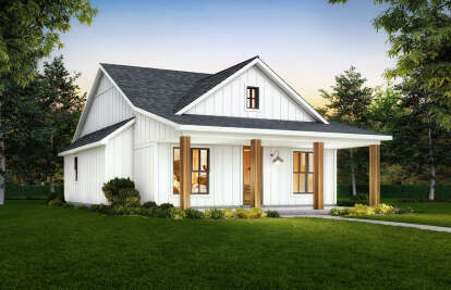 Modern Farmhouse House Plan #4534-00111 Elevation Photo