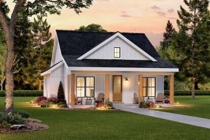 Modern Farmhouse House Plan #4534-00111 Elevation Photo