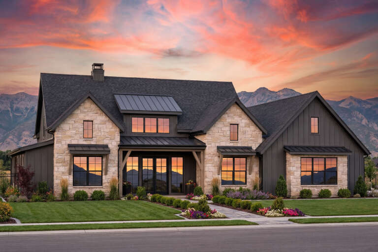 House Plan House Plan #30924 Angled Front Elevation