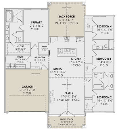 Main Floor  for House Plan #7983-00104