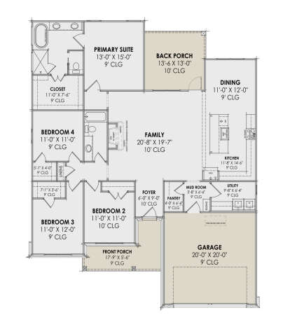 Main Floor  for House Plan #7983-00105