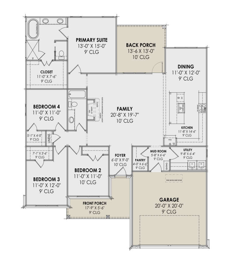 House Plan House Plan #30934 Drawing 1