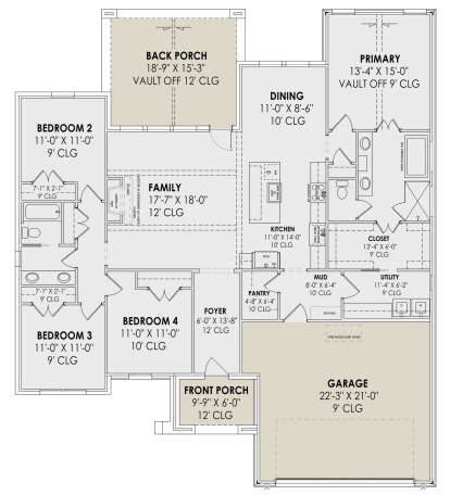 Main Floor  for House Plan #7983-00107
