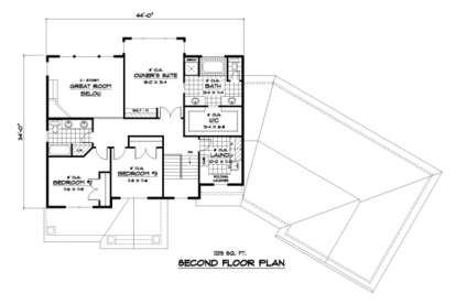 Second Floor for House Plan #098-00106