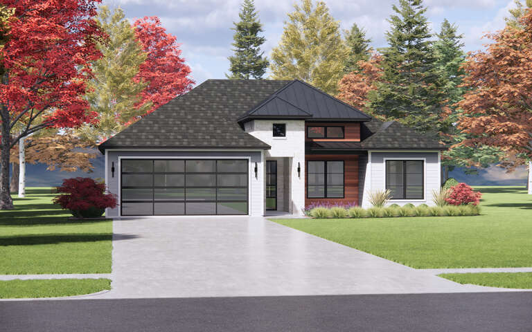 House Plan House Plan #30953 Angled Front Elevation