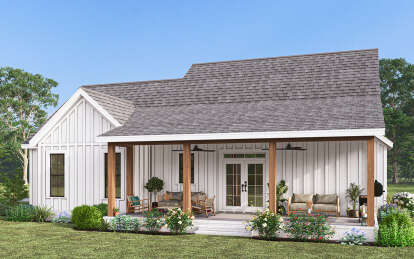 Modern Farmhouse House Plan #009-00397 Elevation Photo