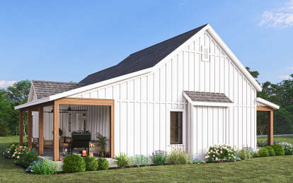 Modern Farmhouse House Plan #009-00397 Elevation Photo