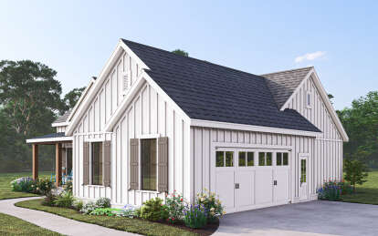 Modern Farmhouse House Plan #009-00397 Elevation Photo