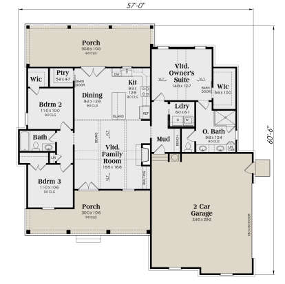 Main Floor  for House Plan #009-00397