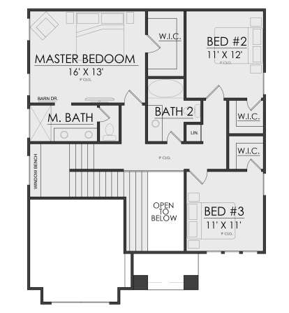 Second Floor for House Plan #7071-00021