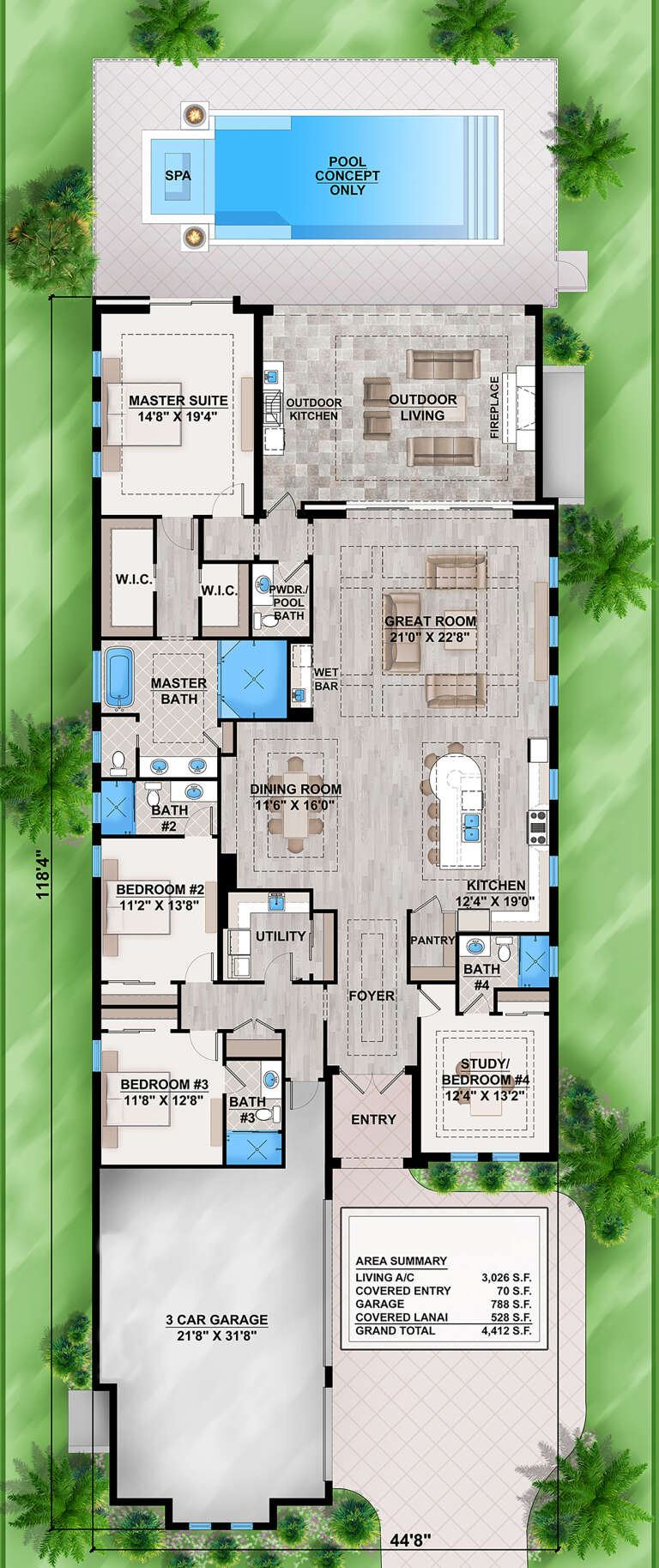House Plan House Plan #30961 Drawing 1
