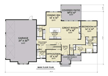 Main Floor  for House Plan #2464-00129