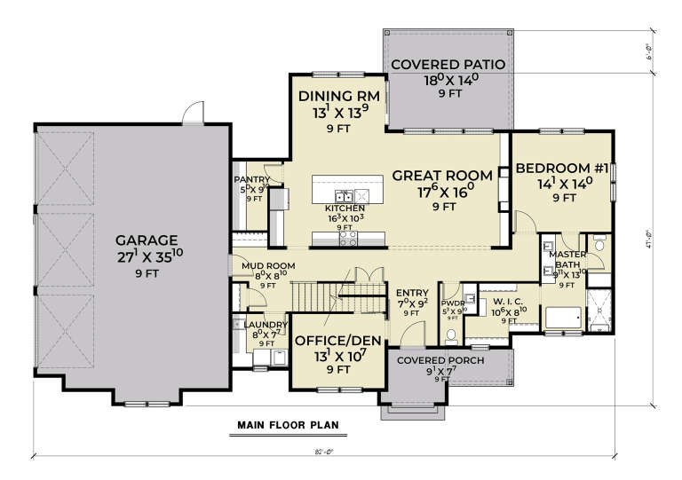 House Plan House Plan #30964 Drawing 1