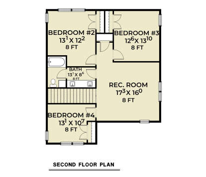 Second Floor for House Plan #2464-00129