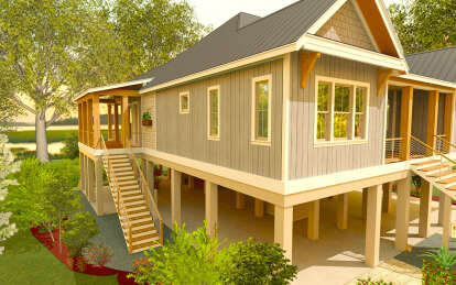Coastal House Plan #6316-00005 Elevation Photo