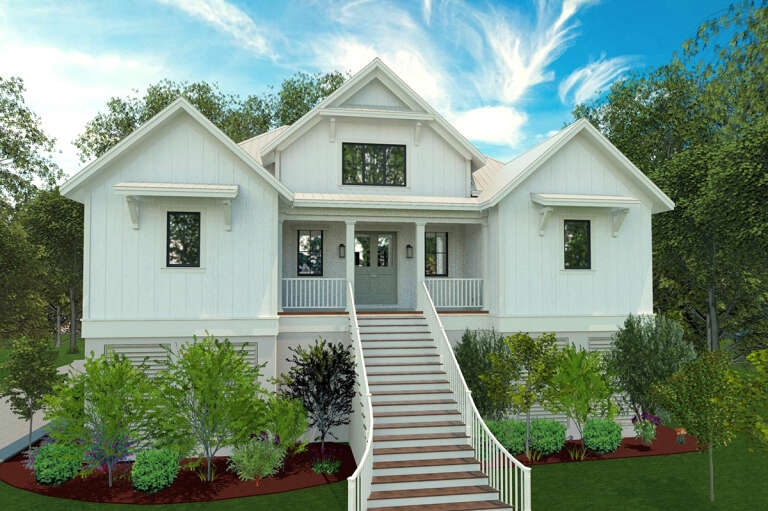 House Plan House Plan #30967 Angled Front Elevation