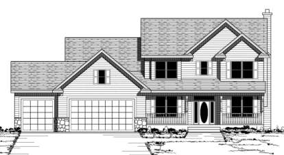 Traditional House Plan #098-00108 Elevation Photo