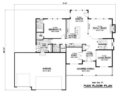 Main Floor for House Plan #098-00108