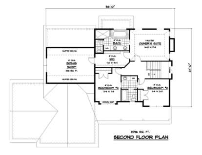 Second Floor for House Plan #098-00108