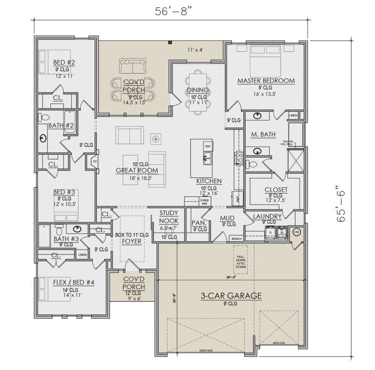 House Plan House Plan #30970 Drawing 1