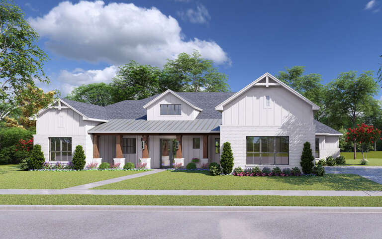 House Plan House Plan #30972 Angled Front Elevation