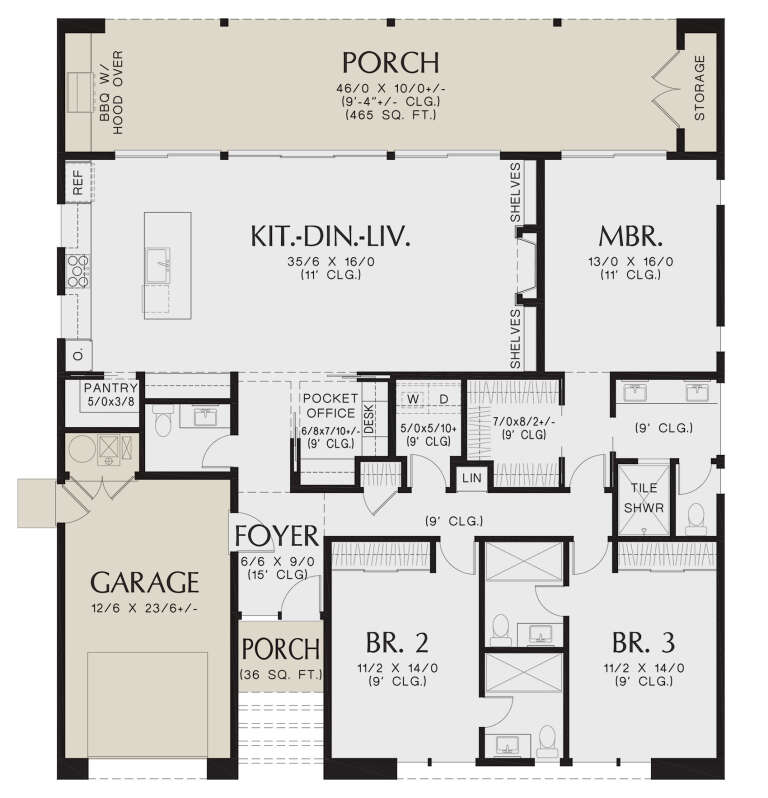 House Plan House Plan #30974 Drawing 1