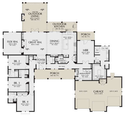 Main Floor  for House Plan #2559-01029