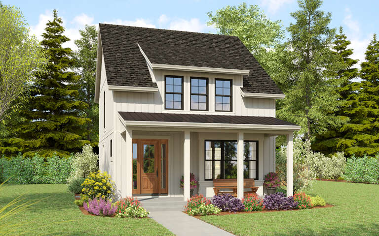 House Plan House Plan #30976 Angled Front Elevation