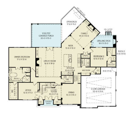 Main Floor  for House Plan #4195-00076