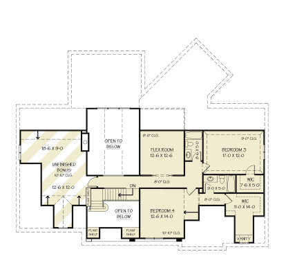 Second Floor for House Plan #4195-00076