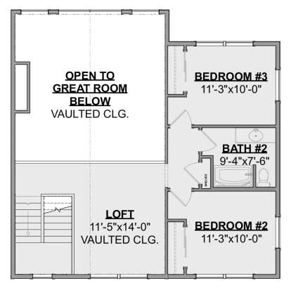 Second Floor for House Plan #1462-00117
