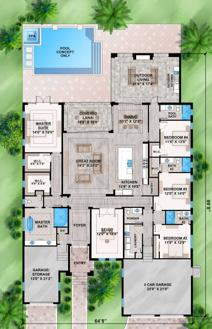 Main Floor  for House Plan #207-00148