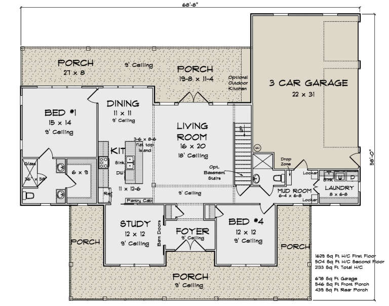 House Plan House Plan #30983 Drawing 1
