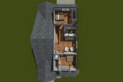 Overhead Second Floor for House Plan #4848-00412
