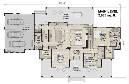Main Floor  for House Plan #098-00422