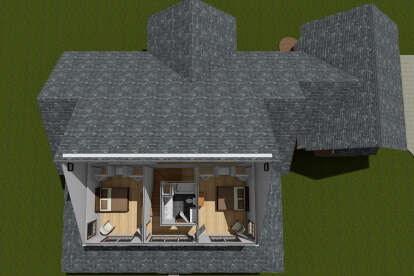 Overhead Second Floor for House Plan #4848-00413