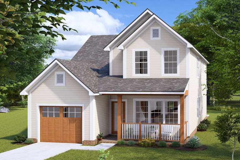 House Plan House Plan #30987 Angled Front Elevation