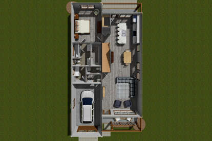 Overhead First Floor for House Plan #4848-00414