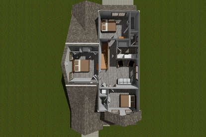 Overhead Second Floor for House Plan #4848-00414