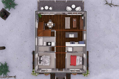 Overhead First Floor for House Plan #4848-00415