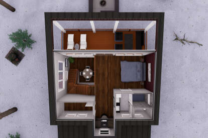 Overhead Second Floor for House Plan #4848-00415