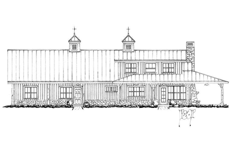Barn Plan - 2,054 Square Feet, 3 Bedrooms, 2.5 Bathrooms | Floor Plan ...