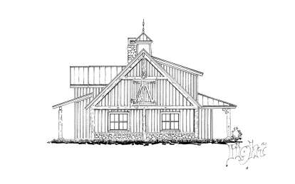 Barn House Plan #1907-00065 Elevation Photo