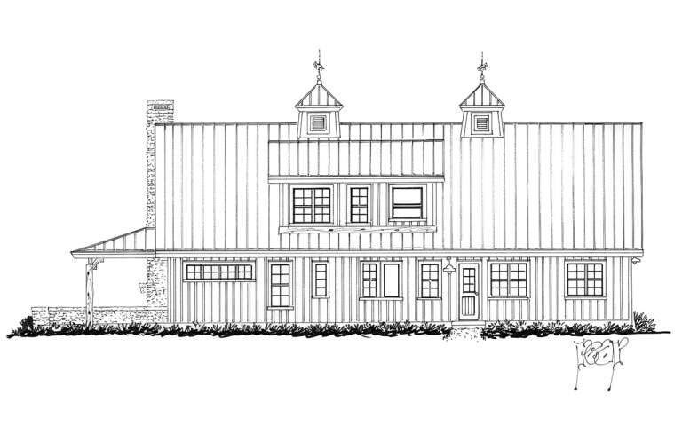 Barn Plan - 3,041 Square Feet, 3 Bedrooms, 2.5 Bathrooms | Floor Plan ...