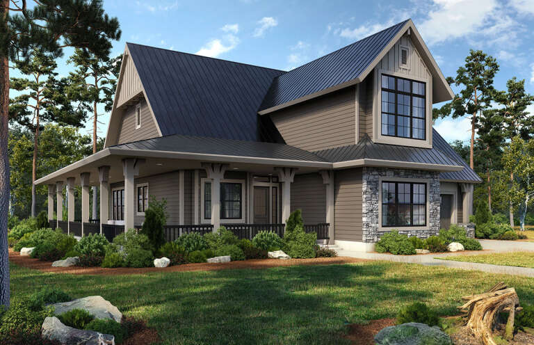 House Plan House Plan #30992 Angled Front Elevation