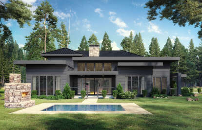 Contemporary House Plan #1907-00068 Elevation Photo