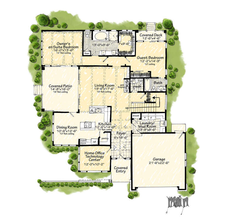 House Plan House Plan #30993 Drawing 1