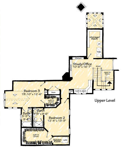 Second Floor for House Plan #1907-00069