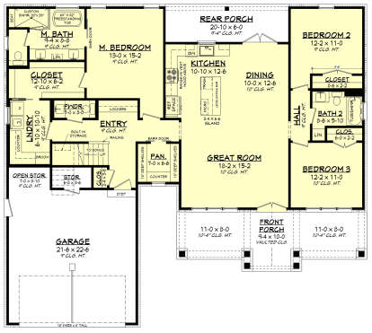 Main Floor  for House Plan #041-00358