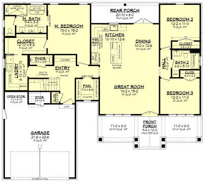 Main Floor  for House Plan #041-00358
